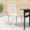 Garden Chair White Cast aluminum Medium Ergonomic Garden Chair