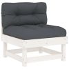 Middle Sofa White and Anthracite