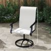 Patio Swivel Chairs Set of 2, High Back Patio Dining Chairs with All-Weather Mesh for Backyard, Lawn, Garden, Cream