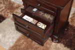 Classic Transitional Nightstand Brown