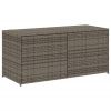 Garden Storage Box Grey PE rattan and powder-coated steel Medium