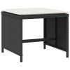 Patio Stool Black, Cream white