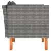 Garden Sofa Grey PE rattan Removable Covers Garden Sofa