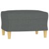 Footstool Dark grey 100% polyester fabric Compact Footstool