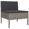 Garden Lounge Set Grey PE rattan Medium Modular