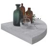 Wall Corner Shelf Concrete gray Honeycomb MDF 13.8 in corner size