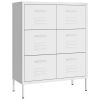 Drawer Cabinet White Steel Medium Fully Extendable