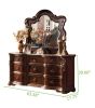 Traditional style Dresser made with wood in Dark Walnut