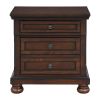 Classic Transitional Nightstand Brown
