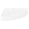 Corner Shelf High gloss white Honeycomb MDF, metal 9.8 in