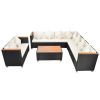 Patio Furniture Set Set of 6 Black, Cream White