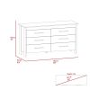 6 Drawer Double Dresser Wezz, Bedroom, Light Gray