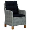 Garden Chair Set of 2 Light grey, black