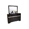 Matrix Traditional Style 7 Drawer Dresser made with Wood in Black
