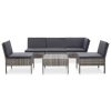 Garden Lounge Set Grey and Anthracite