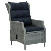 Garden Dining Set Light Grey Powder-coated steel