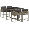 Garden Dining Set Grey, Black, Dark Grey