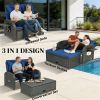 Sofa bed, outdoor sofa bed, outdoor lounge chair, navy blue