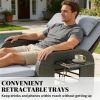 Sofa bed, outdoor sofa bed, outdoor lounge chair, gray