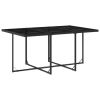 Garden Dining Set Black, Cream White