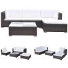 Lounge Set Brown Powder-coated steel Medium Modular