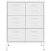 Drawer Cabinet White Steel Medium Fully Extendable
