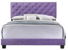 Enchanting Purple Transitional Queen Bed