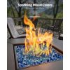 Fire Glass, 10 LBS / 4.5 KG Fireplace Rocks, 1/2-Inch / 12.7 mm Reflective Firepit Glass Rock