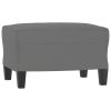 Footstool Dark Gray Microfiber fabric (100% polyester), plywood