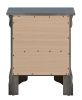Sleek Metallic Black Nightstand With Drawers