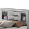 Stylish Twin Storage Bed In Silver Champagne