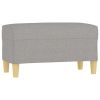 Bench Light Grey Fabric (100% polyester), Plywood, Foam