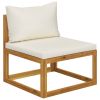 Wooden Sofa Set Cream white