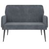 Bench Dark grey Velvet (100% polyester), metal, plywood