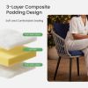 3 Piece Outdoor Patio Furniture Set, Wicker Bistro Chairs with Glass Top Table for Apartment Balcony, Small Backyard, Porch and Deck, Gray