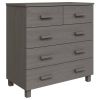 Sideboard Light gray Solid pine wood, MDF Medium Sideboard