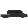 Patio Lounge Set Set of 4 Black