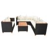 Patio Furniture Set Set of 5 Black