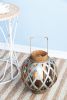 Decorative Lantern with Handle, Wooden Lantern for Indoor Outdoor, Home Garden Wedding