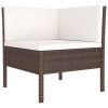 Garden Furniture Set Brown PE rattan 3 Piece Set Modular