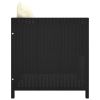 Garden Sofa Black PE Rattan, steel, polyester 23.6 x 23.6 x 23.6 in