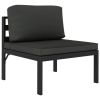 Garden Sofa Set Anthracite Aluminum Medium Modular