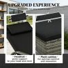 2 lounge chairs, armchair, sun chair, outdoor chair, black