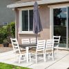 7 Piece Patio Dining Set with Umbrella Hole, Aluminum Outdoor Furniture Set with 6 Chairs and Cushions for Garden, Backyard, or Poolside