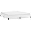 Bed Frame White Faux leather, plywood, engineered wood King