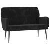 Bench Black Velvet (100% polyester), metal, plywood