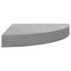 Wall Corner Shelf Concrete gray Honeycomb MDF 13.8 in corner size
