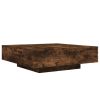 Coffee Table Smoked Oak 39.4"x39.4"x12.2" Engineered Wood