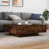 Coffee Table Smoked Oak 39.4"x39.4"x12.2" Engineered Wood