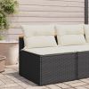 Garden Sofa Black PE rattan Standard Modular Garden Sofa